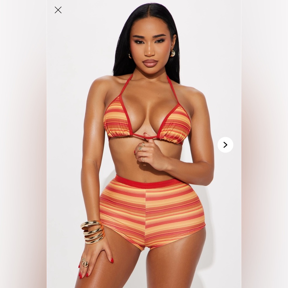 2 piece shorts bikini set